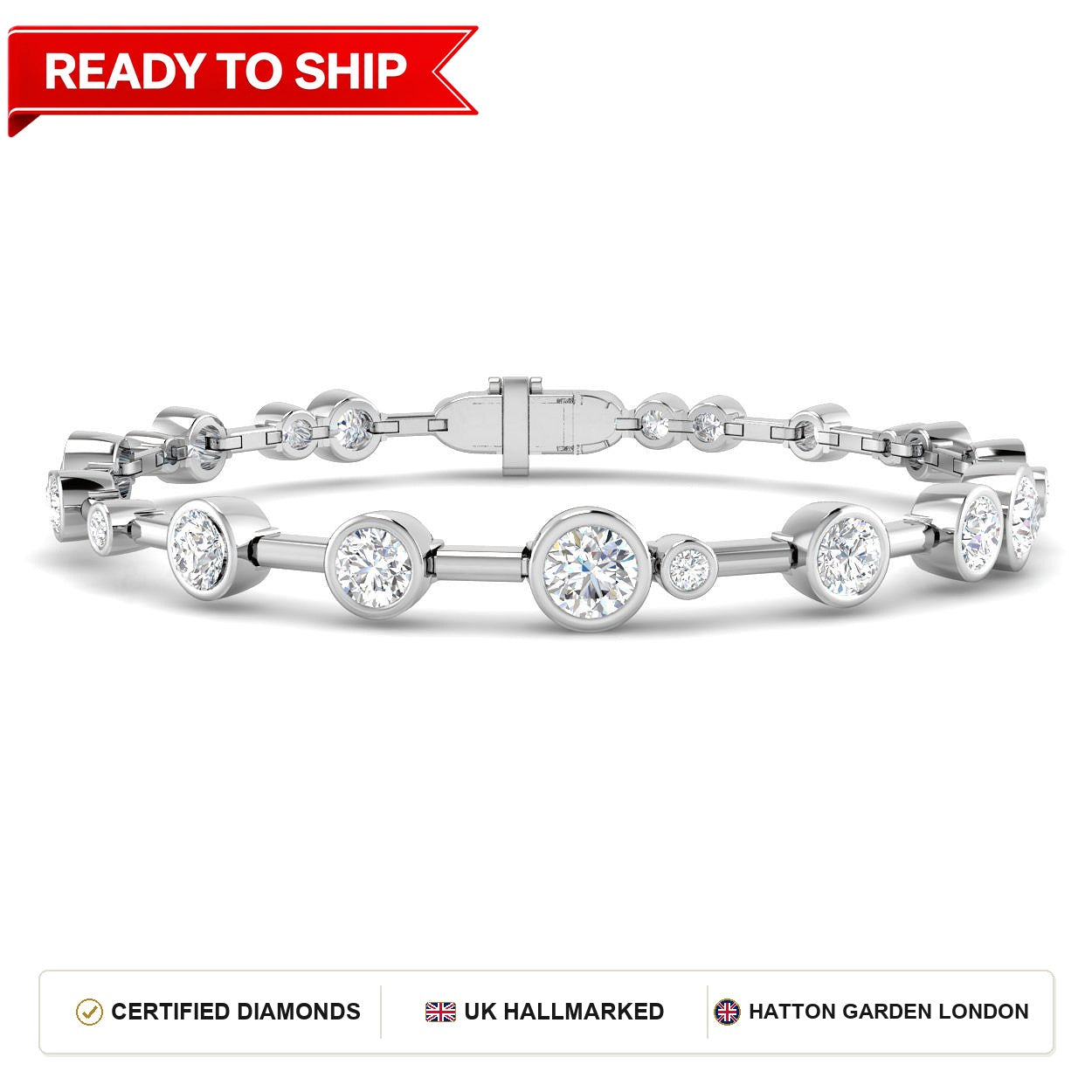 Lab grown diamond tennis bracelet