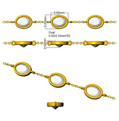 Diamond Bracelet in 9K Yellow Gold