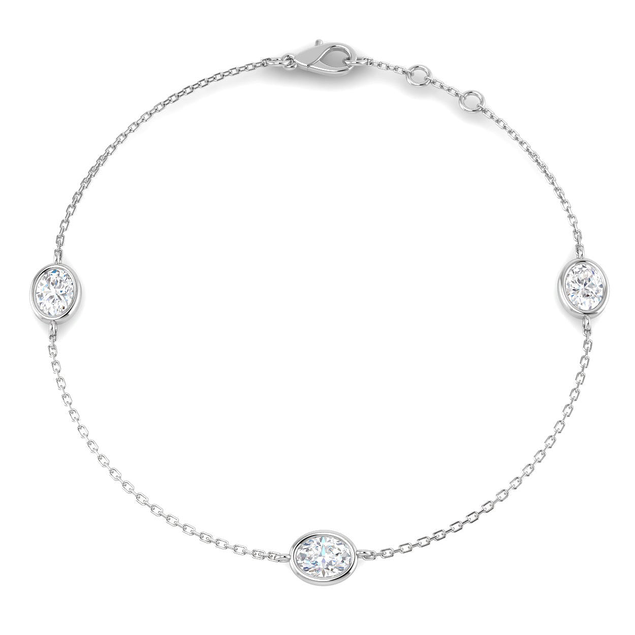 1.12ct Diamond Bracelet in 9K White Gold