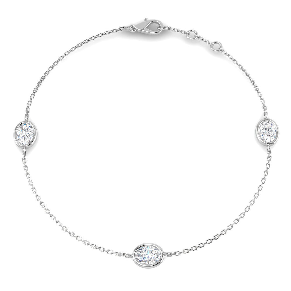 1.12ct Diamond Bracelet in 9K White Gold