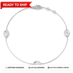 Lab grown diamond tennis bracelet