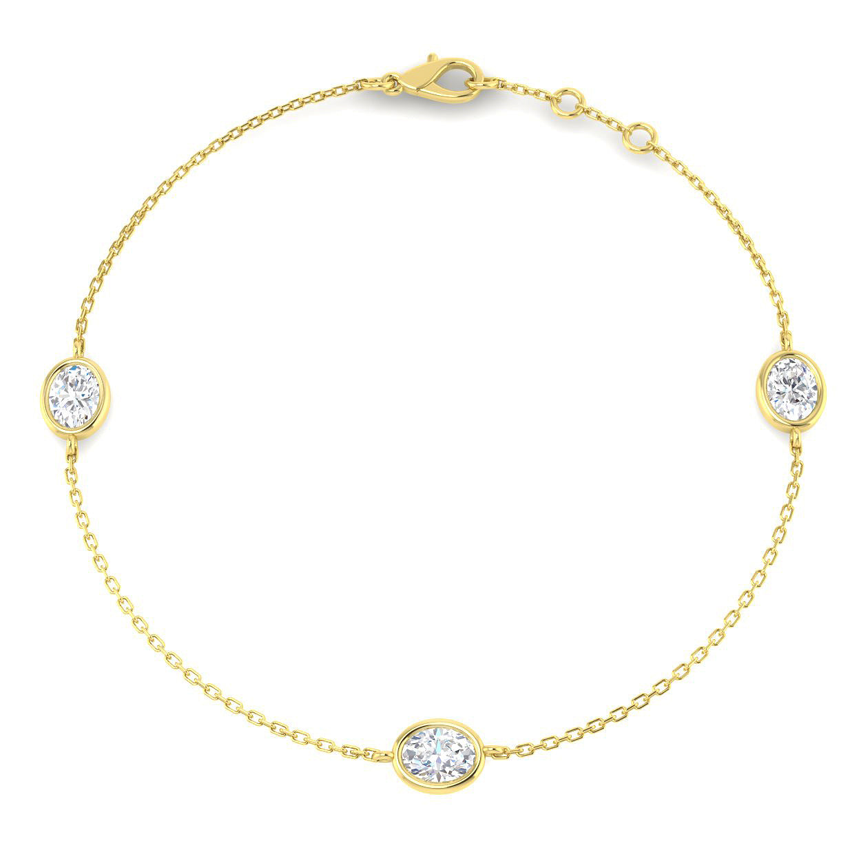 1.12ct Diamond Bracelet in 9K Yellow Gold