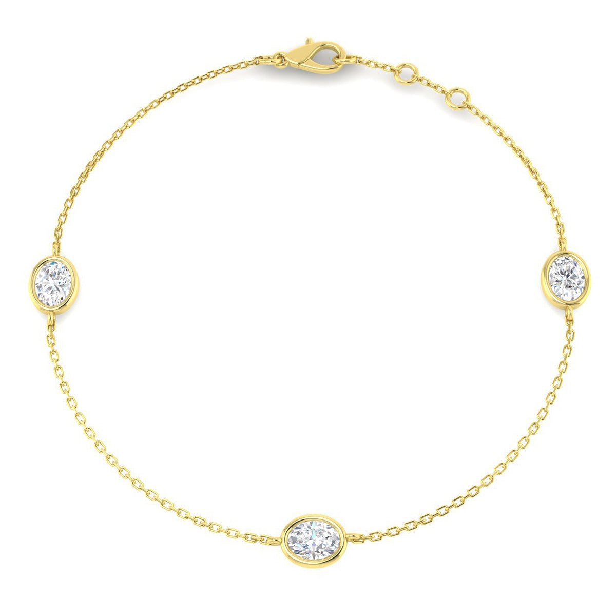1.12ct Diamond Bracelet in 9K Yellow Gold