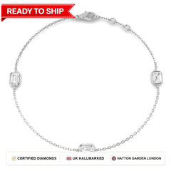Lab grown diamond tennis bracelet