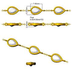 Diamond Bracelet in 9K Yellow Gold