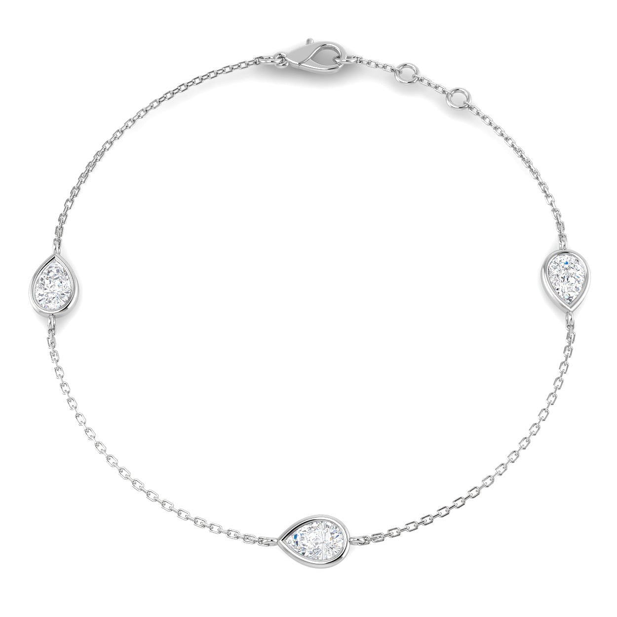 1.13ct Lab Grown Diamond Bracelet in 9K White Gold