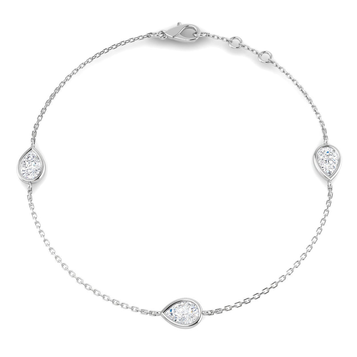 1.13ct Lab Grown Diamond Bracelet in 9K White Gold