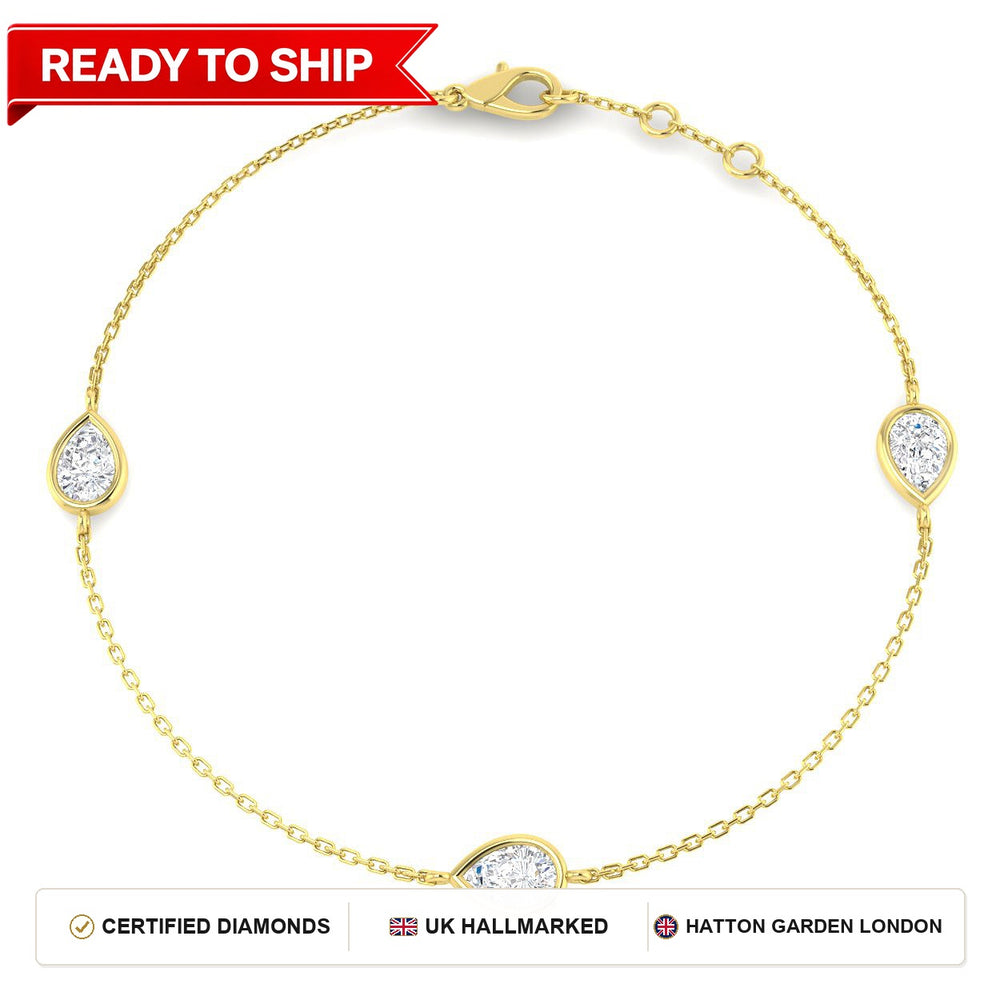 Lab grown diamond tennis bracelet