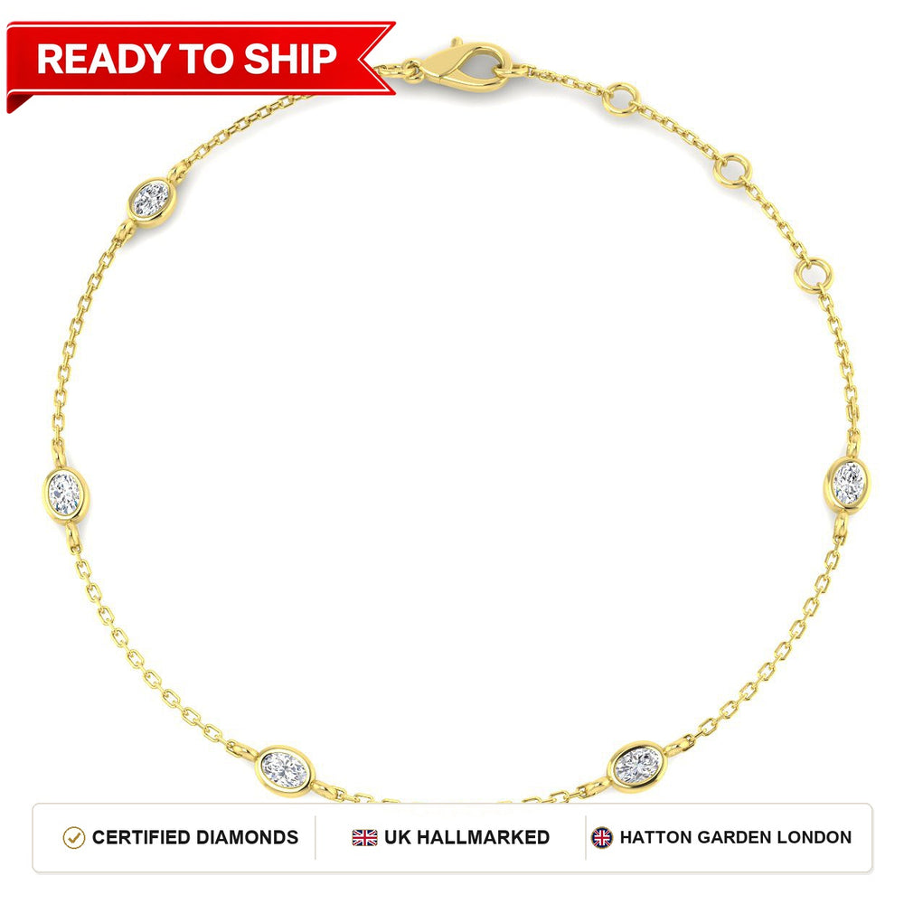 Lab grown diamond tennis bracelet
