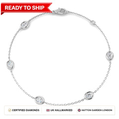 Lab grown diamond tennis bracelet