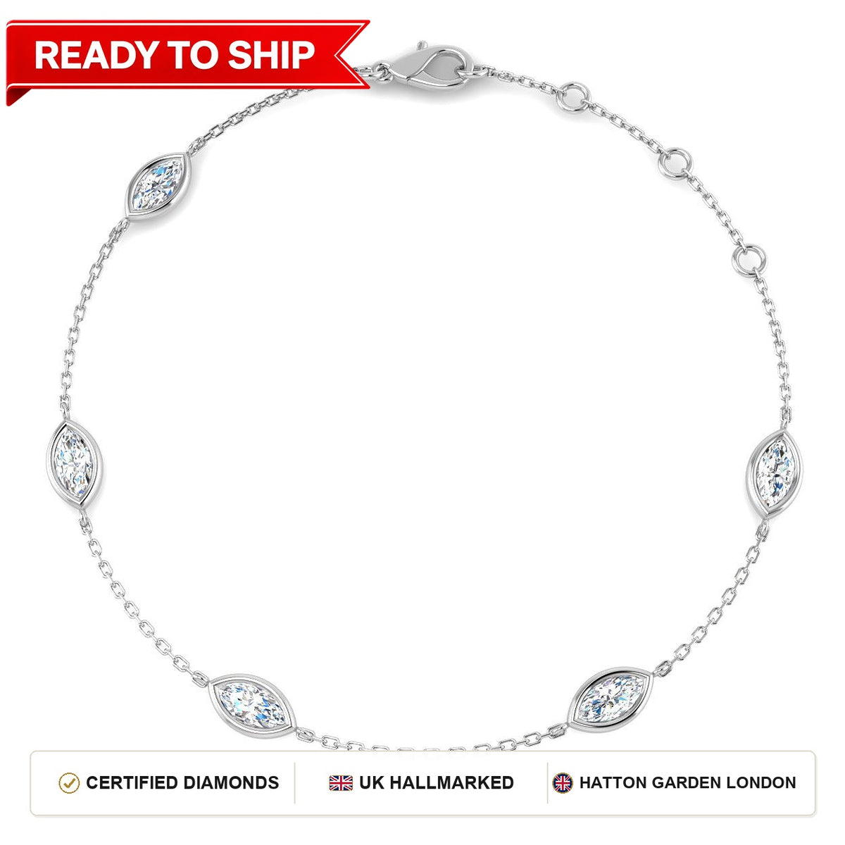 Lab grown diamond tennis bracelet