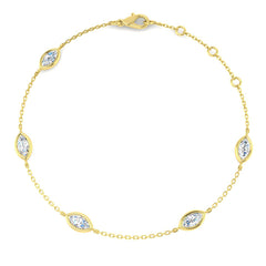 1ct Lab Grown Diamond Bracelet in 9K Yellow Gold