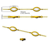1ct Lab Grown Diamond Bracelet in 9K Yellow Gold