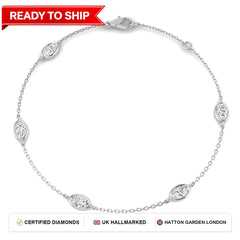 Lab grown diamond tennis bracelet