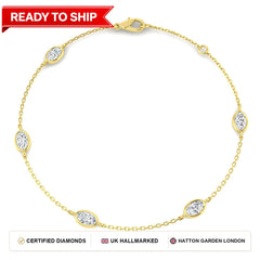 Lab grown diamond tennis bracelet