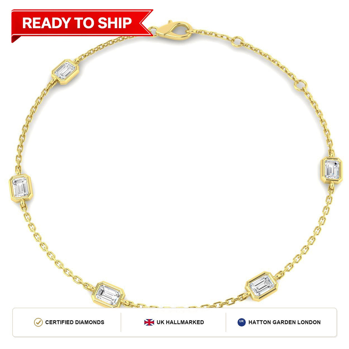 Lab grown diamond tennis bracelet