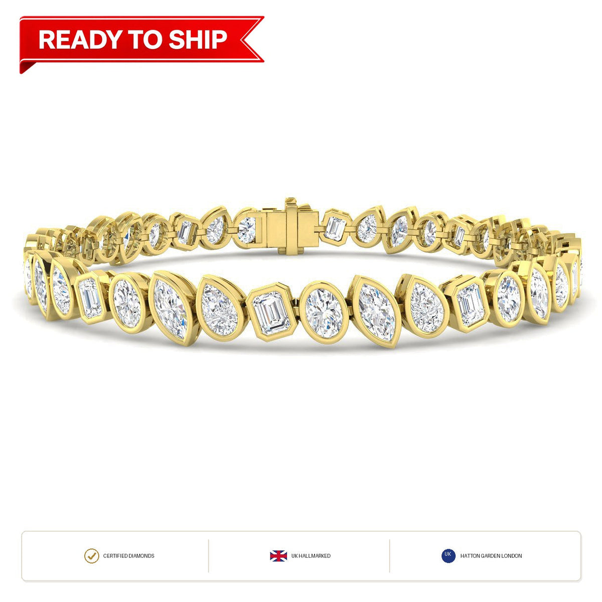 Lab grown diamond tennis bracelet