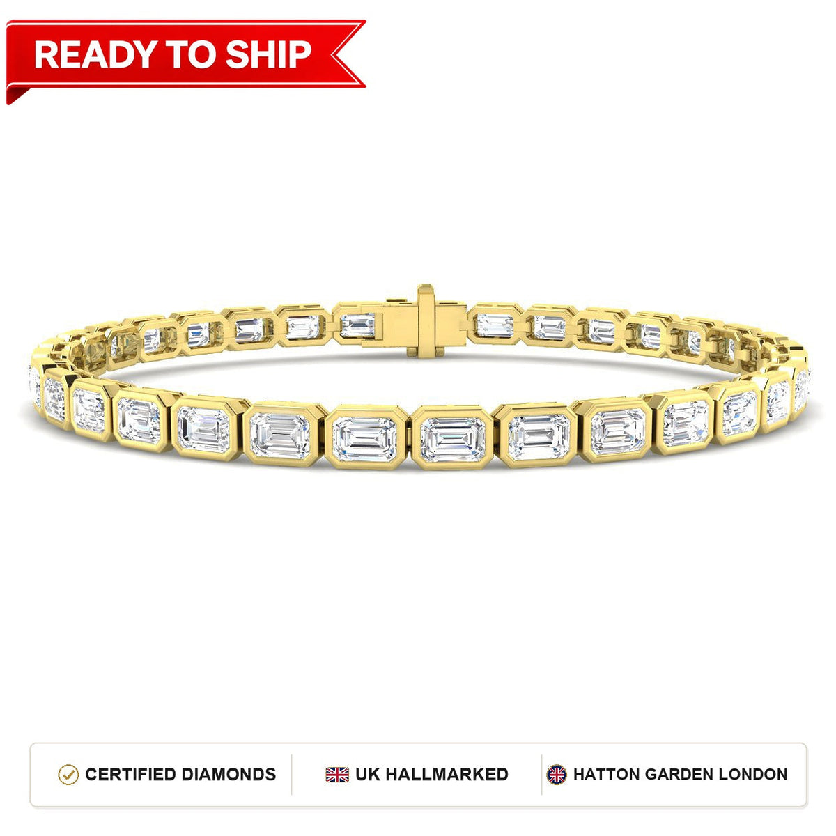 Lab grown diamond tennis bracelet