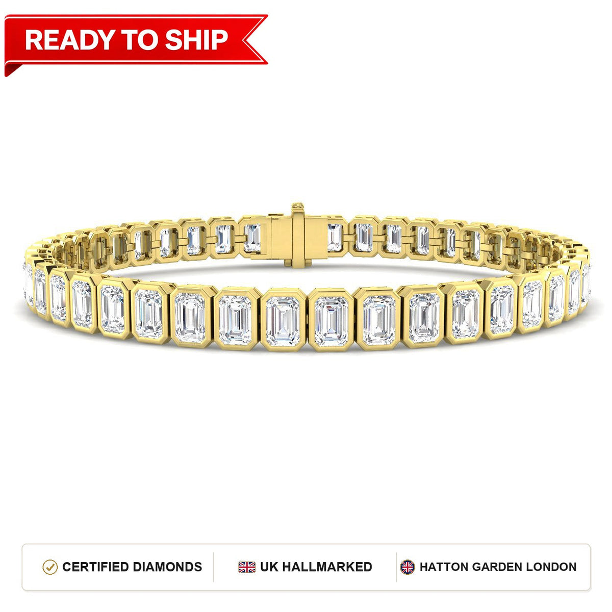 Lab grown diamond tennis bracelet