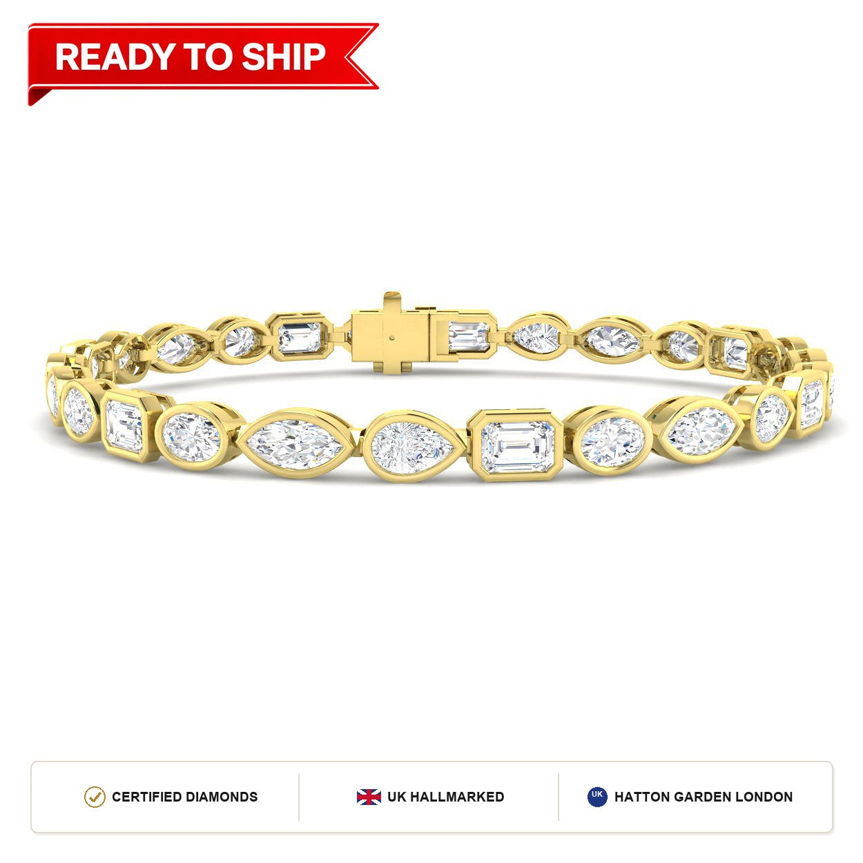 Lab grown diamond tennis bracelet