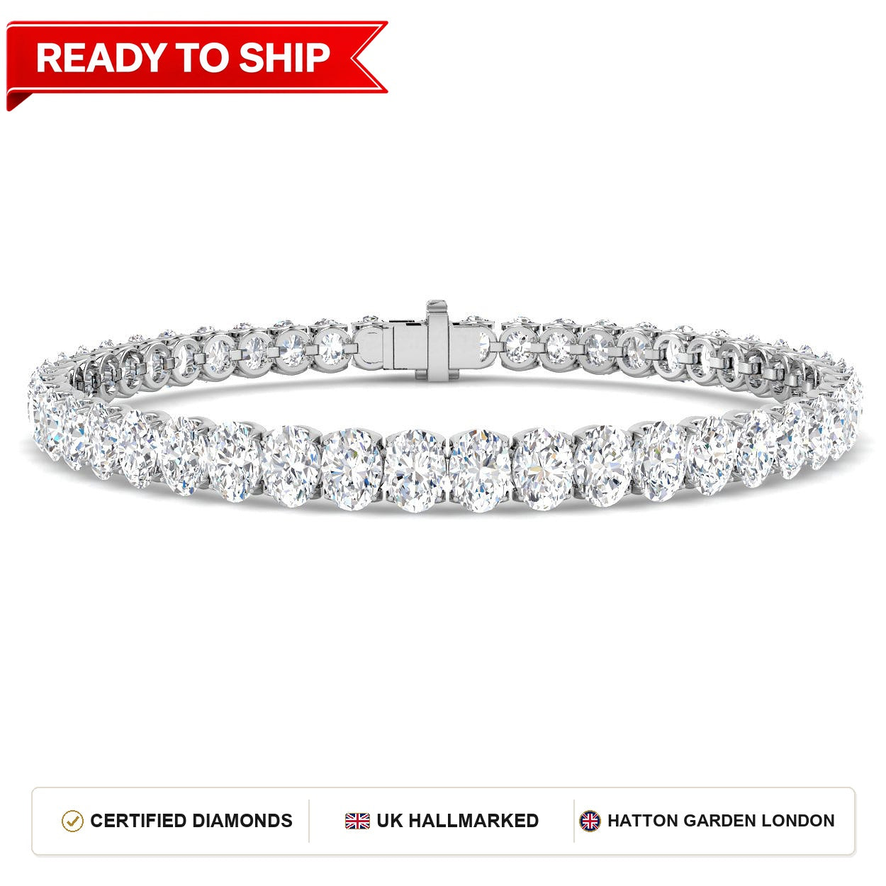 Lab grown diamond tennis bracelet