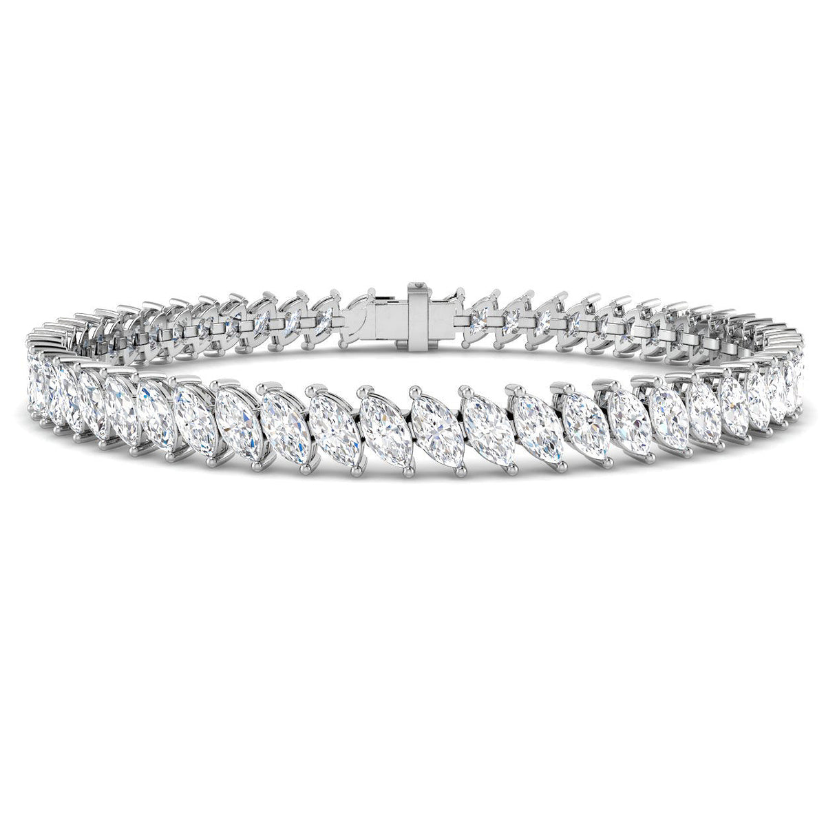 8.63ct Diamond Bracelet in 9K White Gold