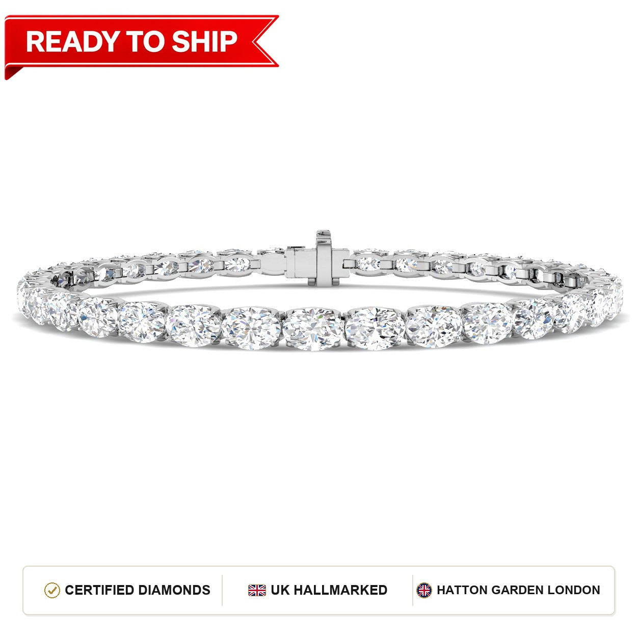 Lab grown diamond tennis bracelet
