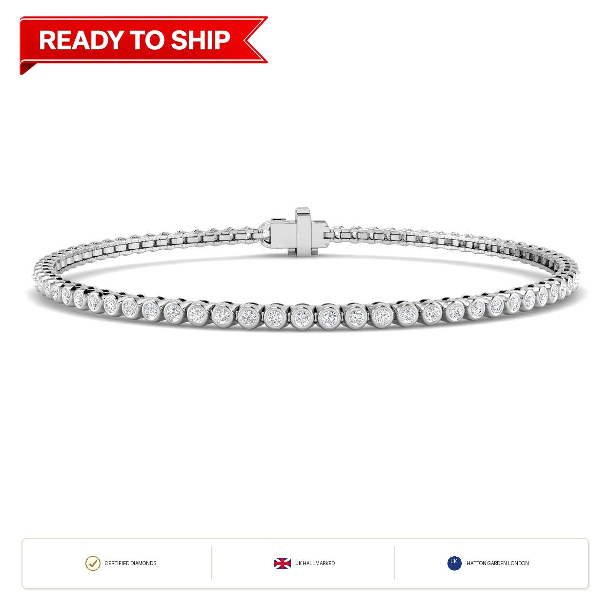 Lab grown diamond tennis bracelet