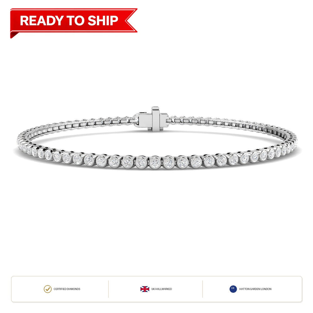 Lab grown diamond tennis bracelet