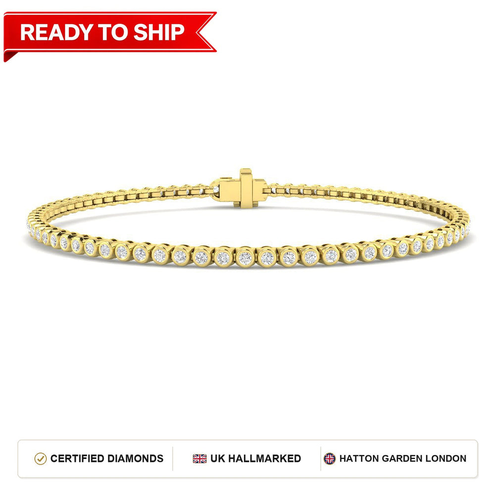 Lab grown diamond tennis bracelet