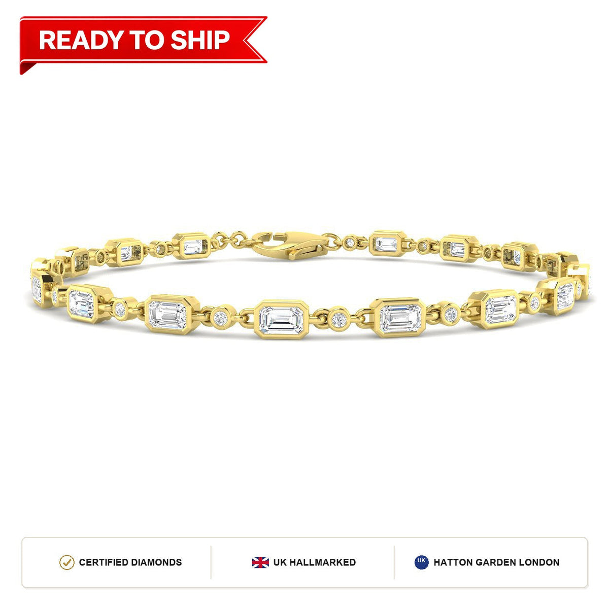 Lab grown diamond tennis bracelet