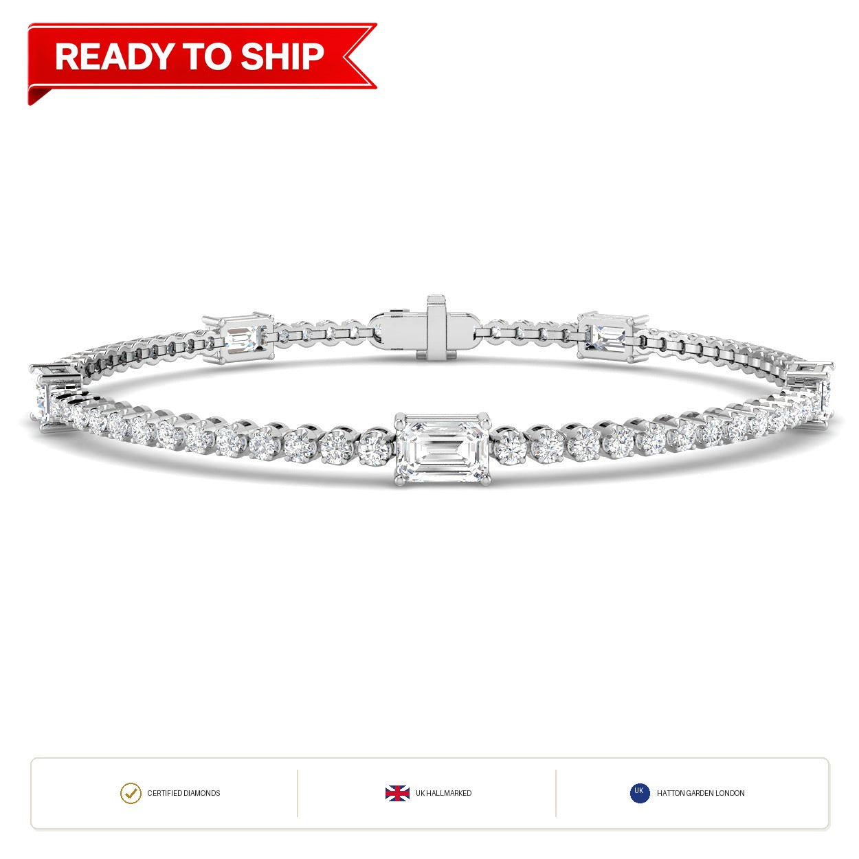 Lab grown diamond tennis bracelet