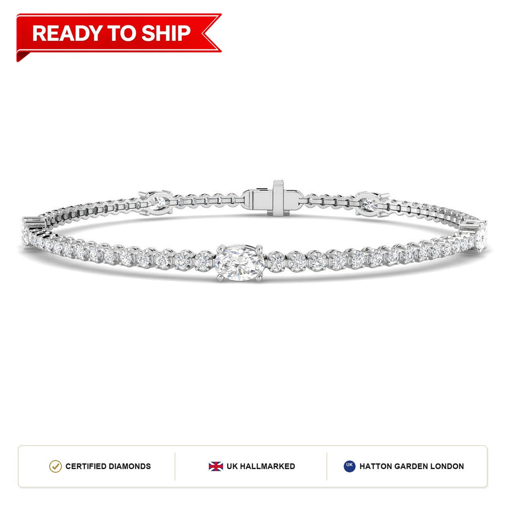 Lab grown diamond tennis bracelet
