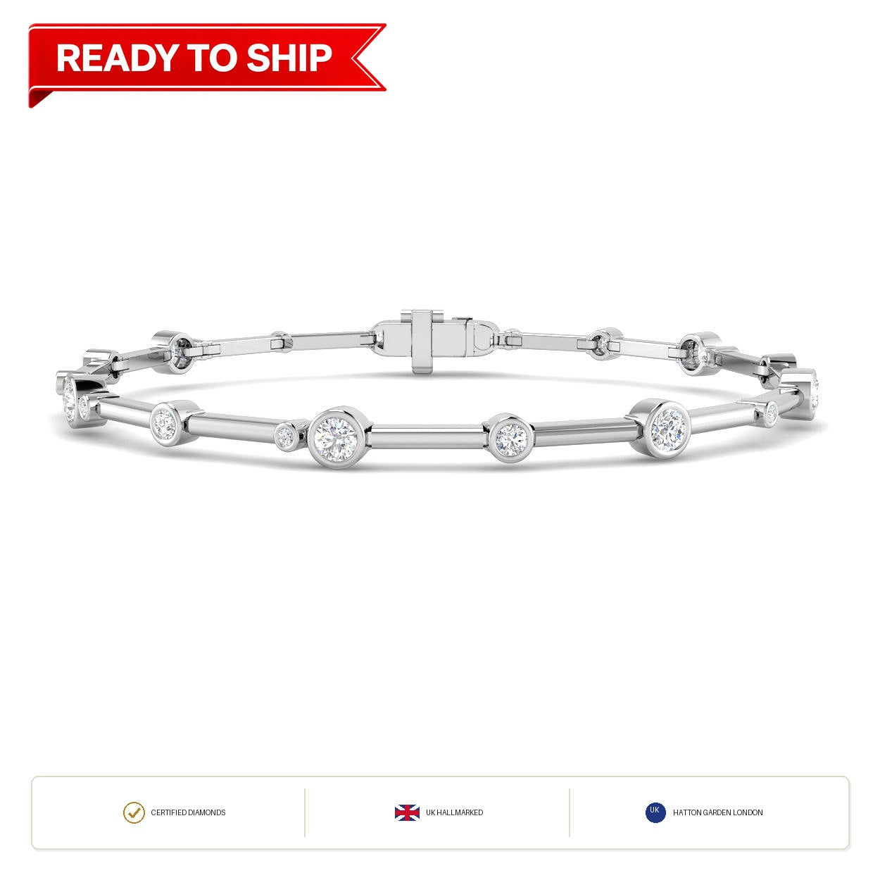Lab grown diamond tennis bracelet