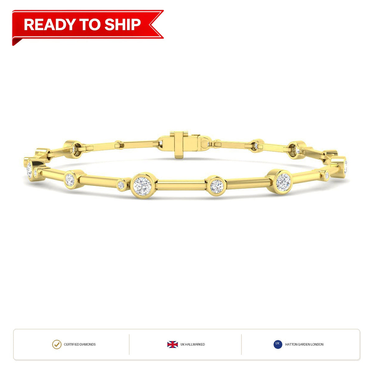 Lab grown diamond tennis bracelet