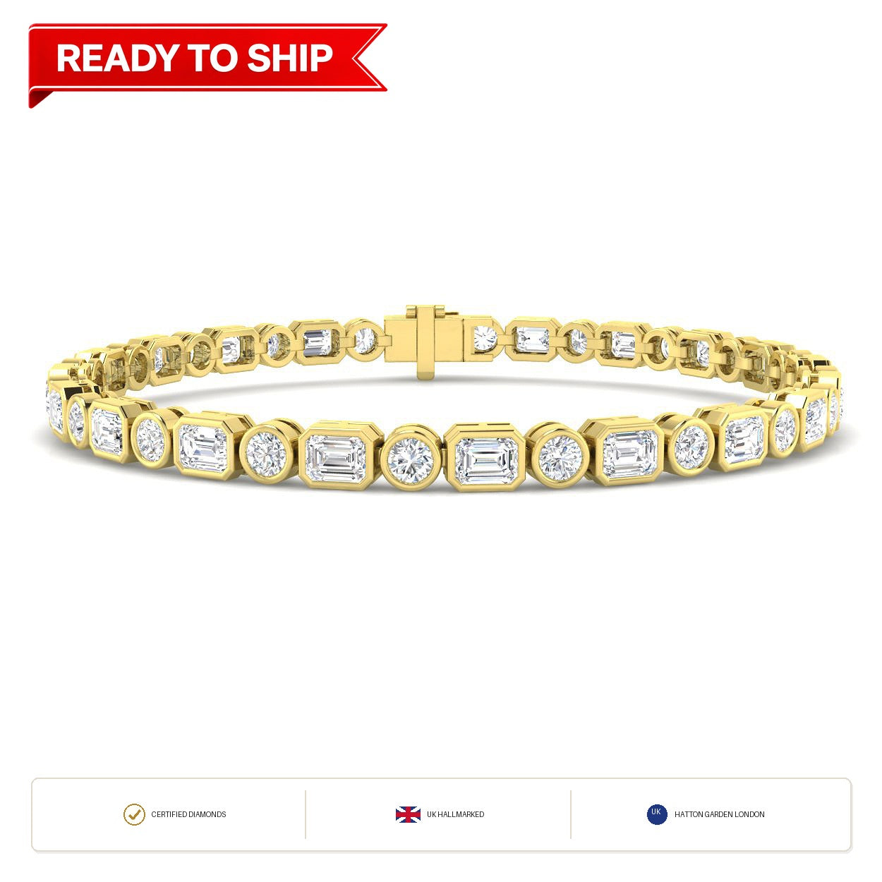 Lab grown diamond tennis bracelet