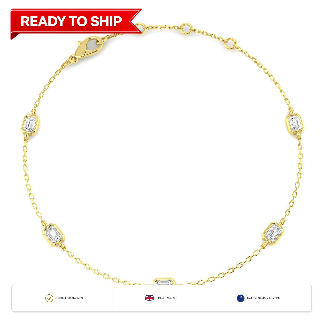 Lab grown diamond tennis bracelet