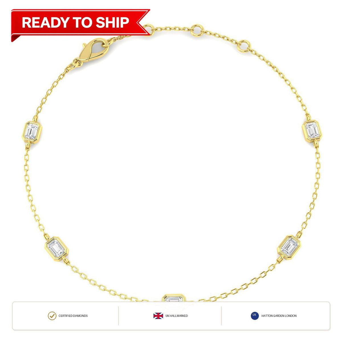 Lab grown diamond tennis bracelet