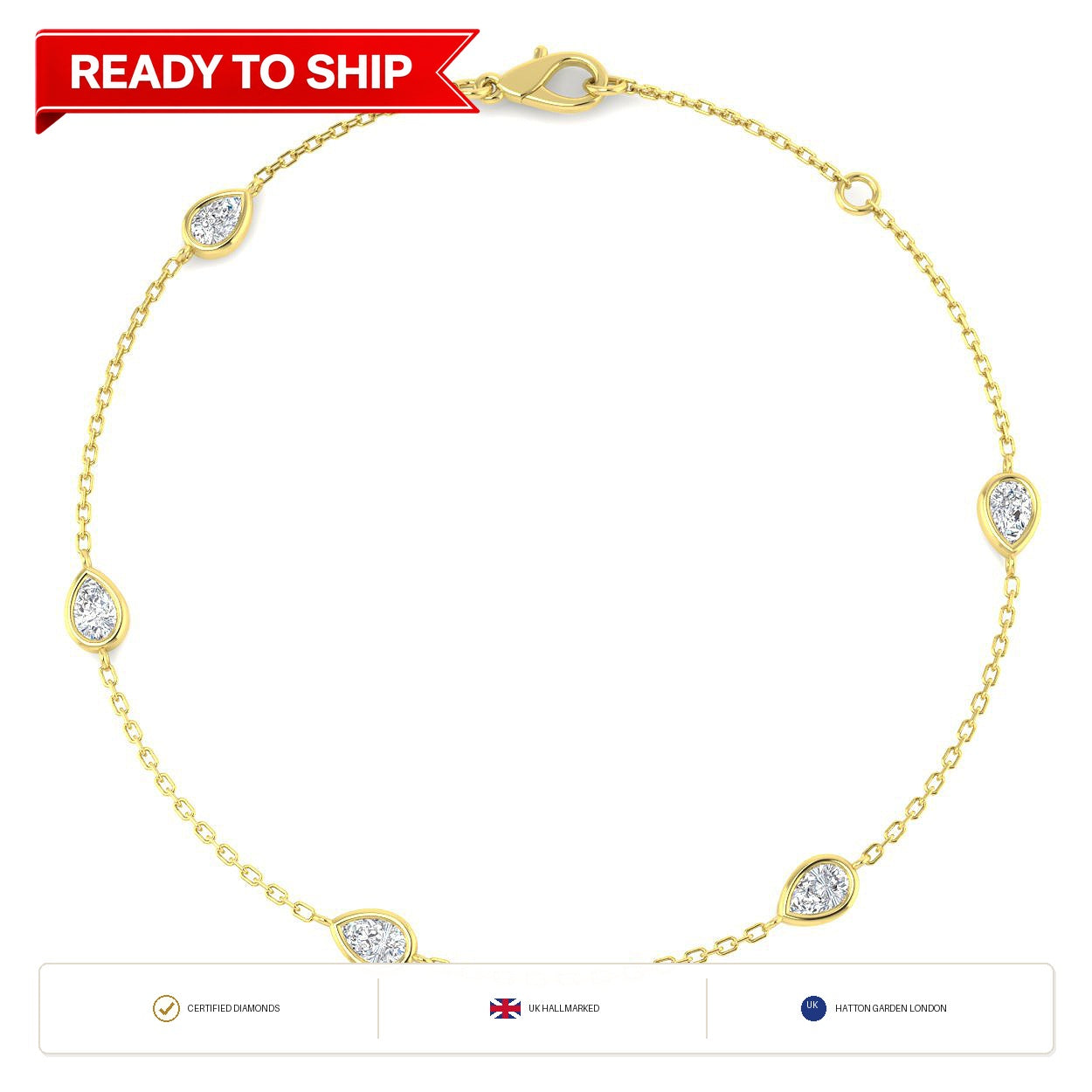 Lab grown diamond tennis bracelet