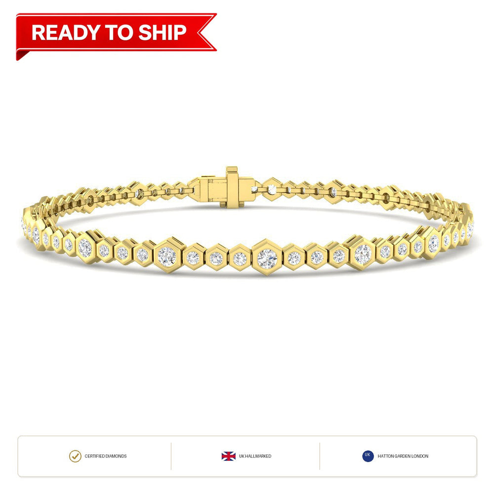 Lab grown diamond tennis bracelet