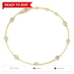 Lab grown diamond tennis bracelet