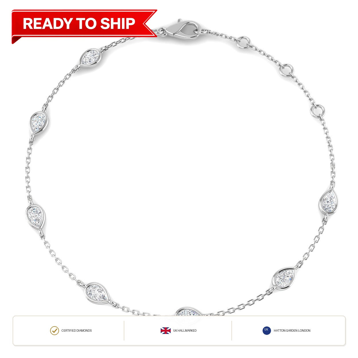 Lab grown diamond tennis bracelet