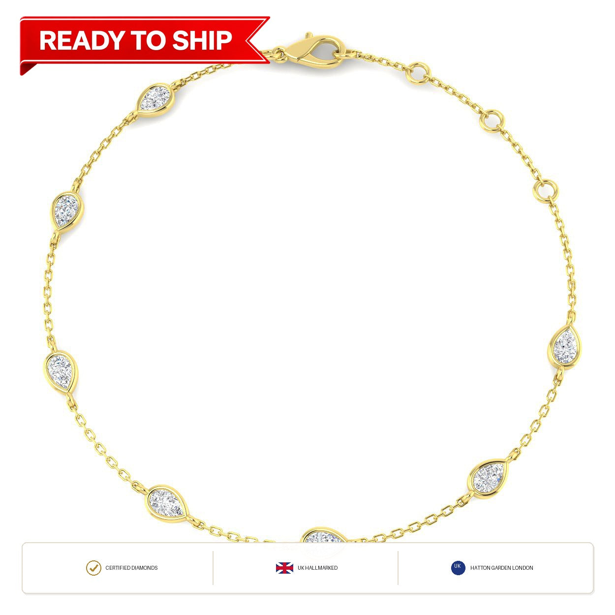 Lab grown diamond tennis bracelet