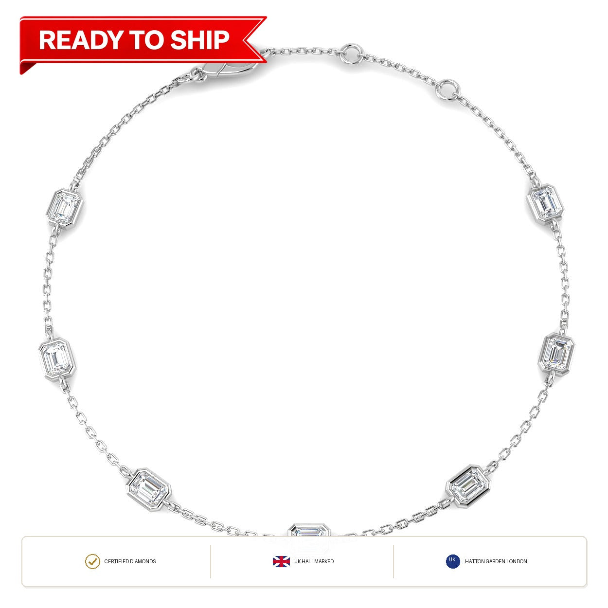 Lab grown diamond tennis bracelet