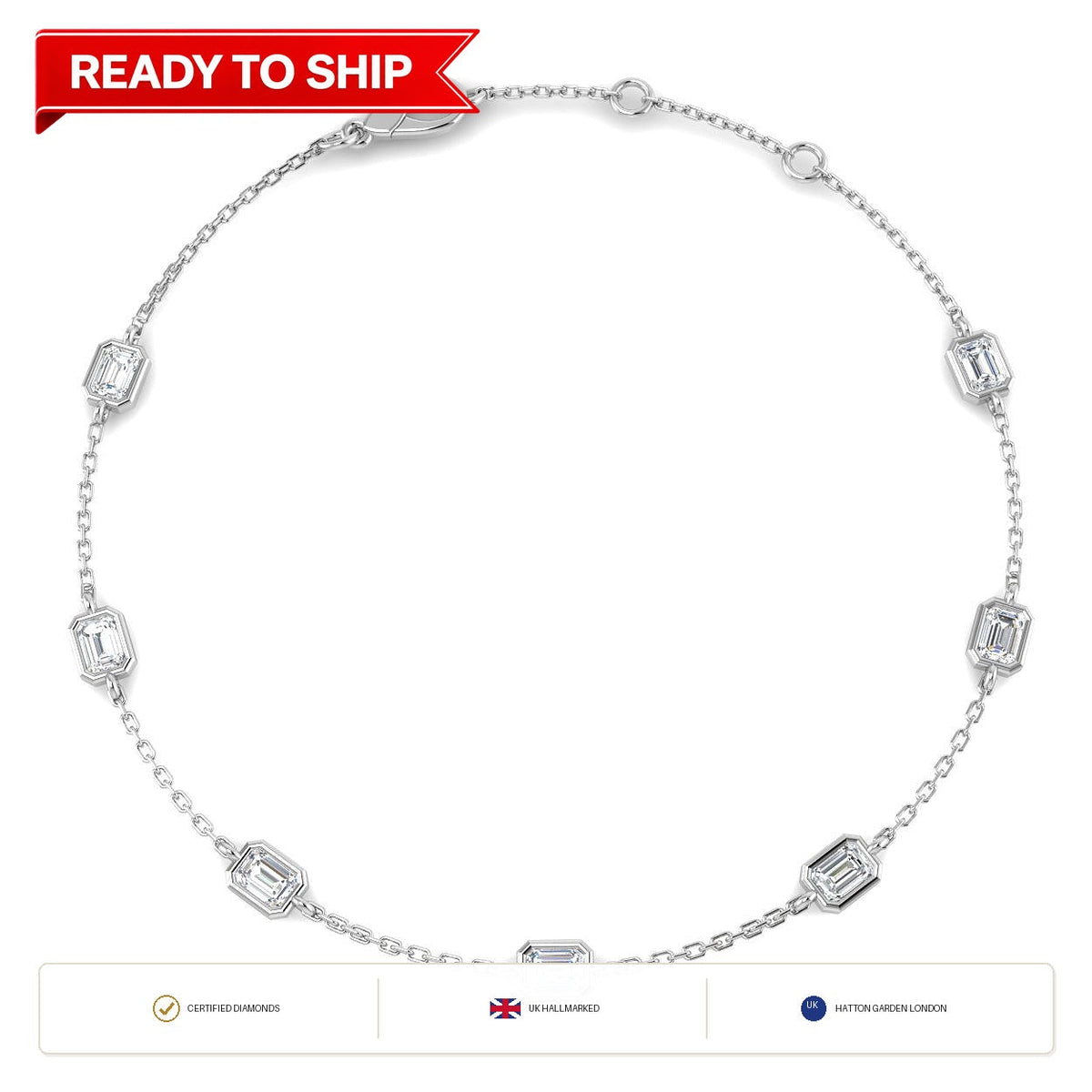 Lab grown diamond tennis bracelet