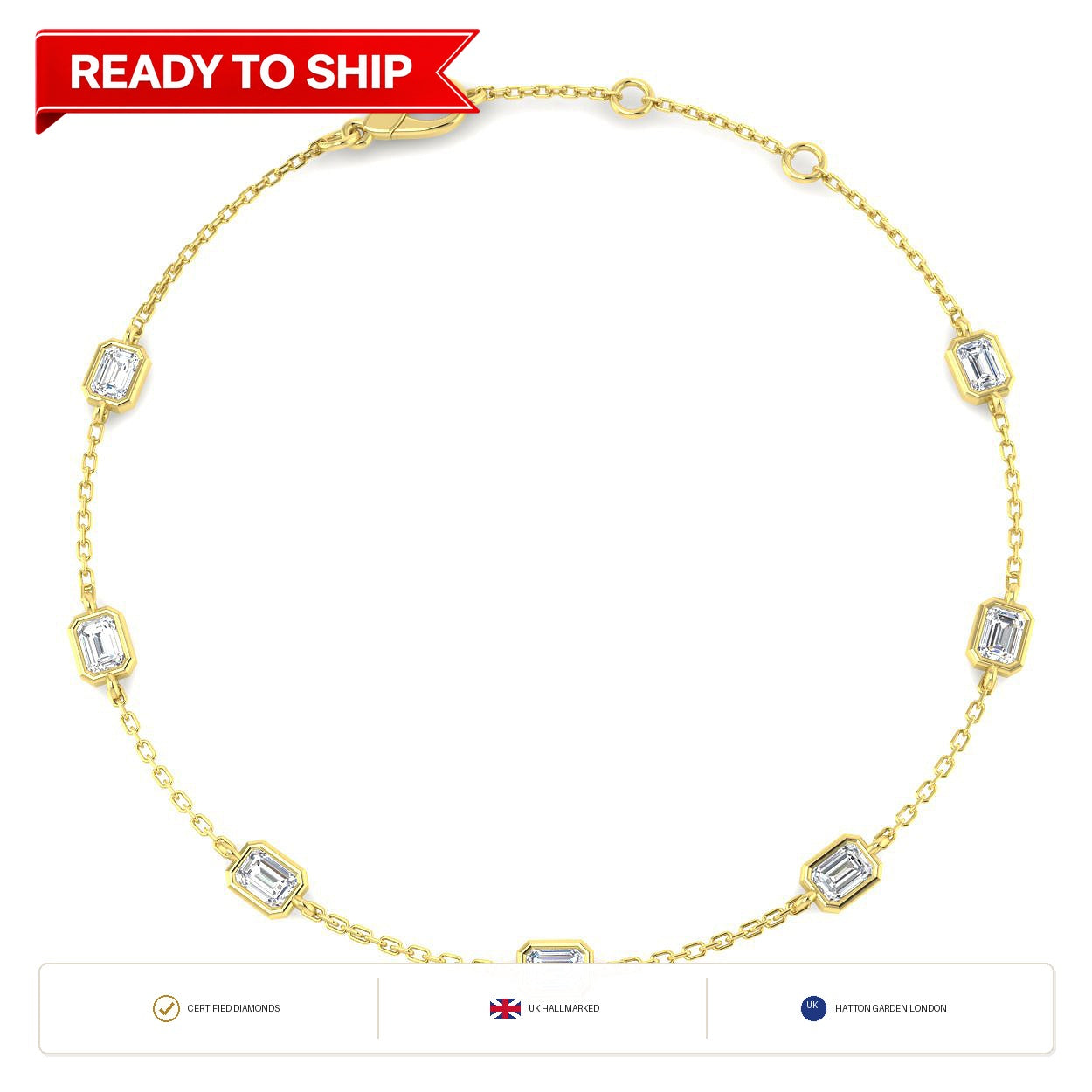 Lab grown diamond tennis bracelet