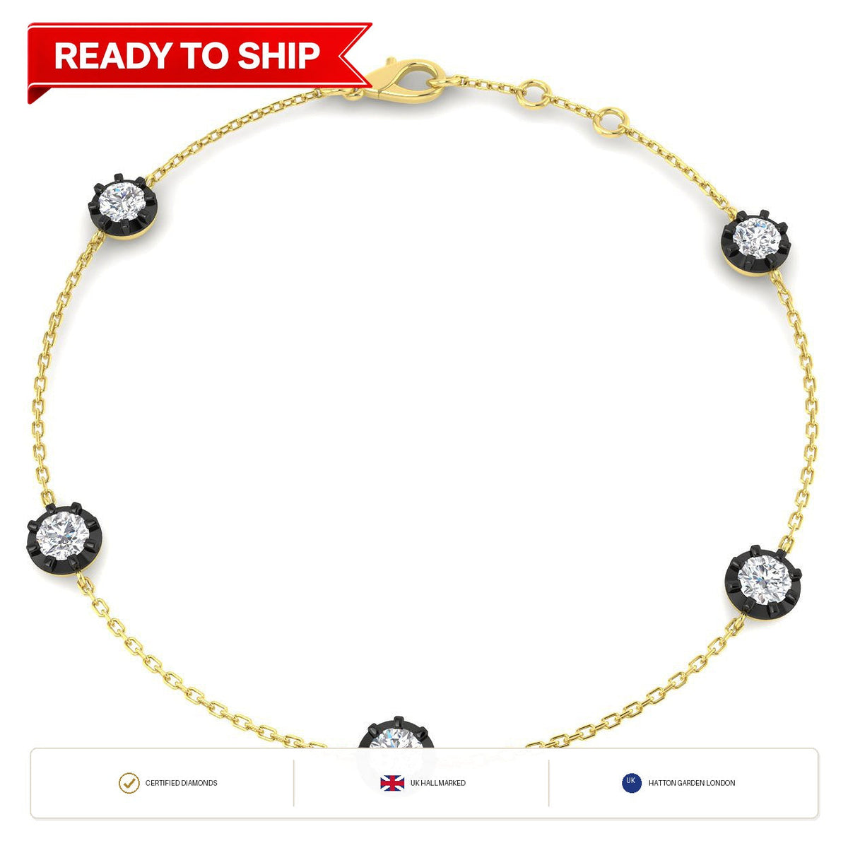 Lab grown diamond tennis bracelet