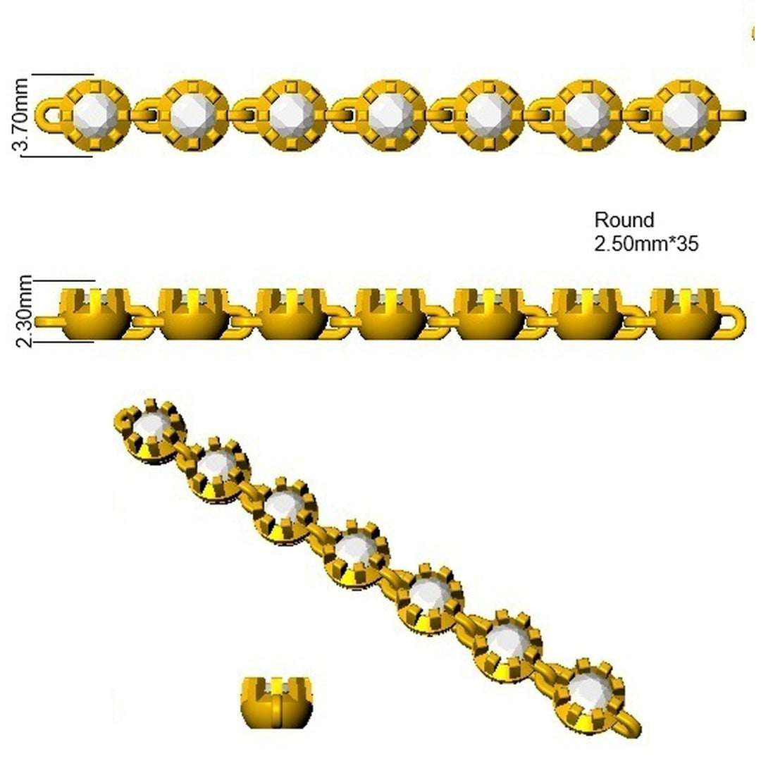 3.00Carat Round Blue Sapphire & Diamond Designer Bracelet 9k Yellow Gold Ready To Ship