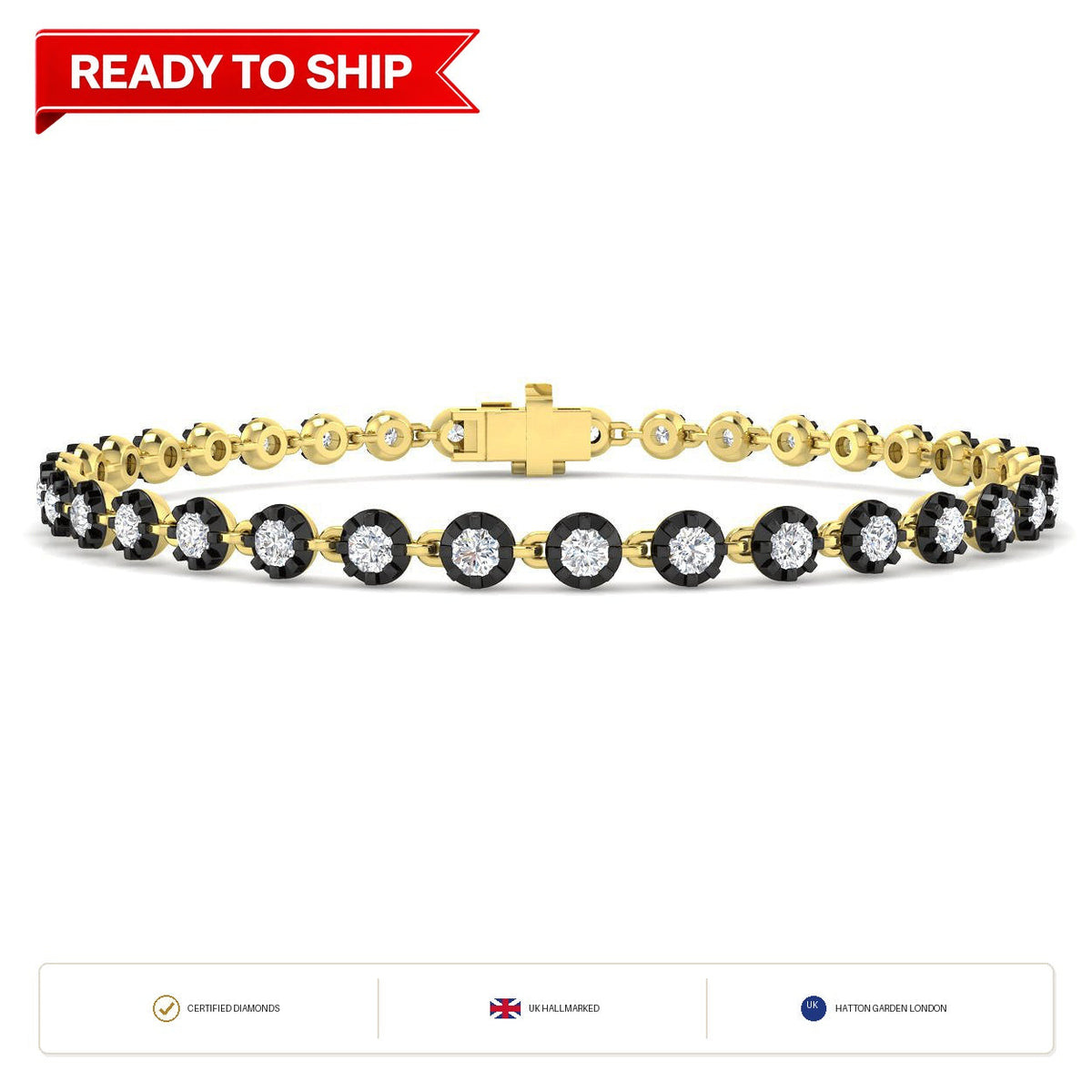 Lab grown diamond tennis bracelet