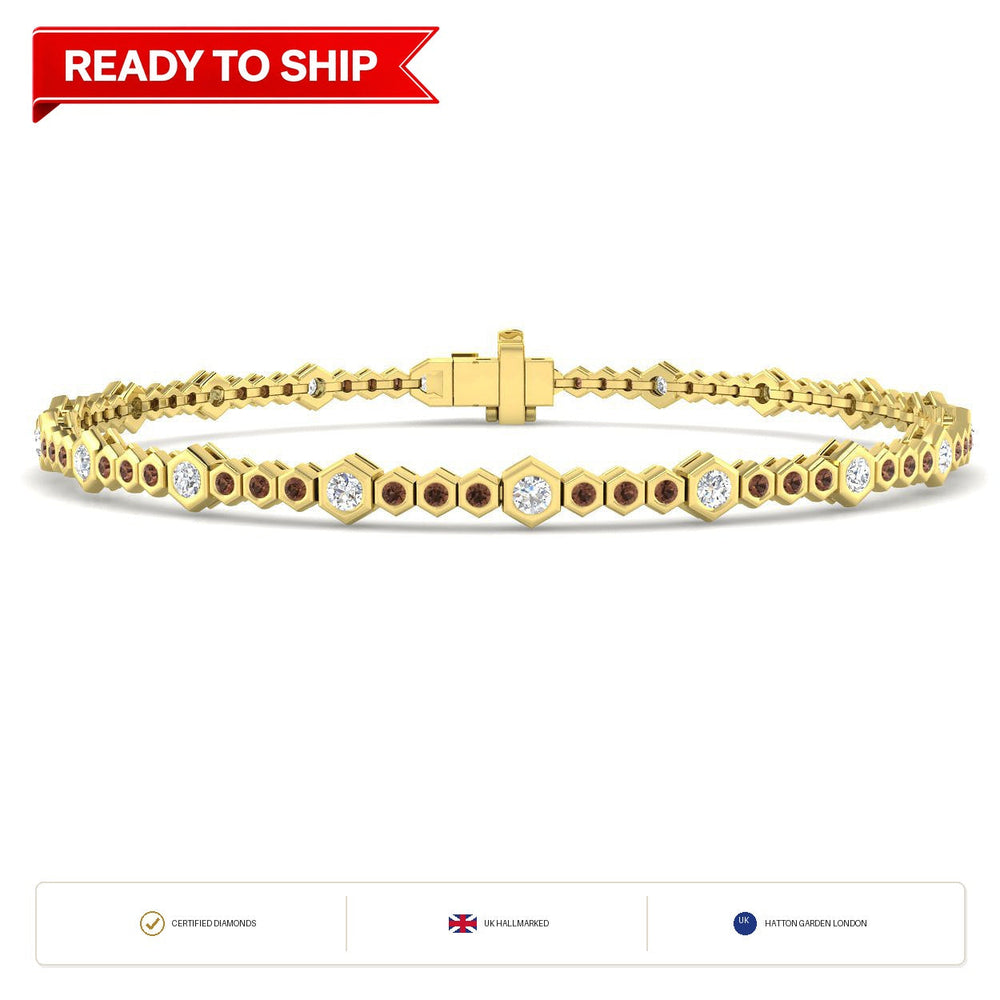 Lab grown diamond tennis bracelet